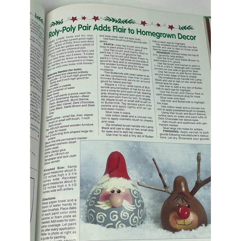Vintage Country Woman Christmas 2003 HC Book Recipes Crafts Holiday Decor